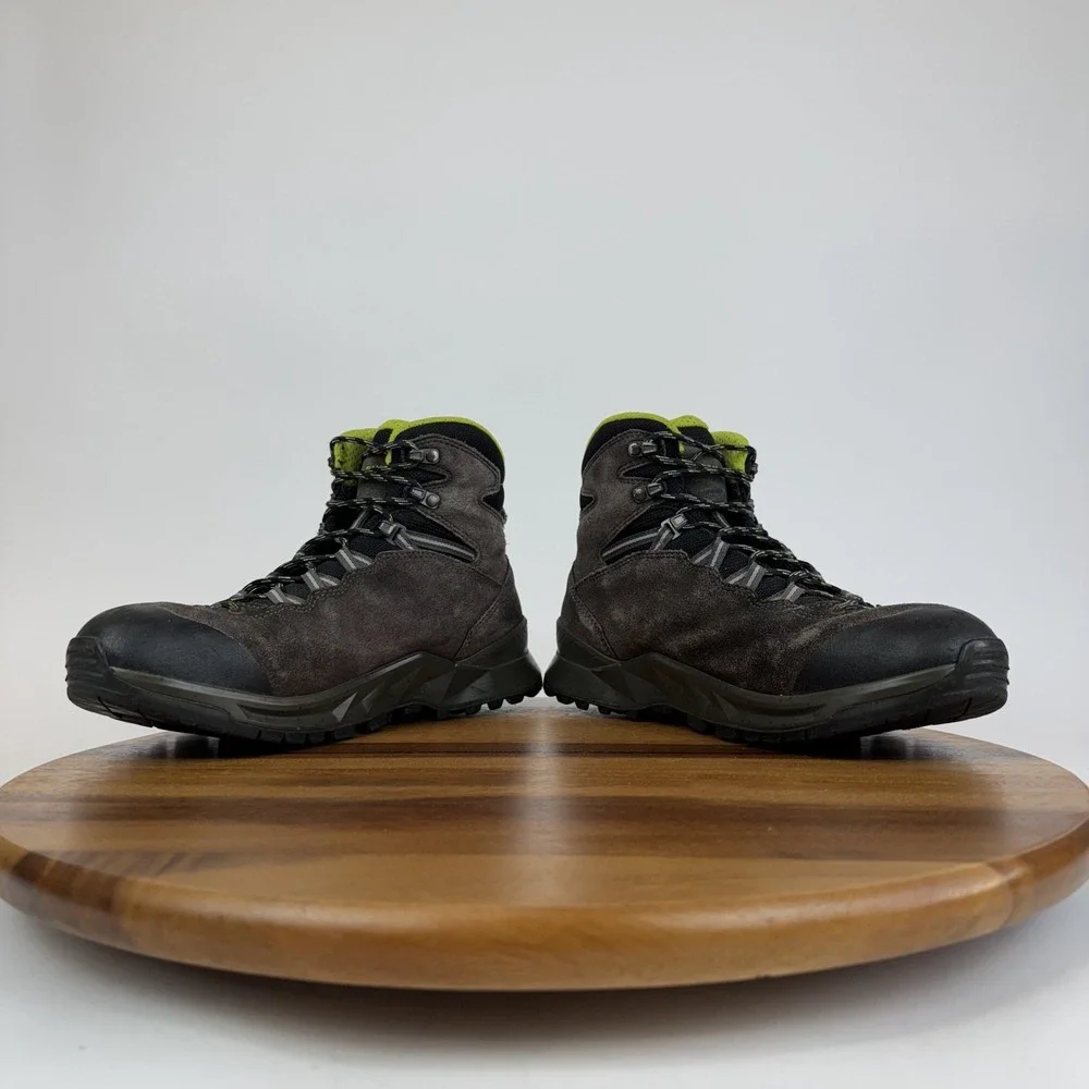 Mens Lowa Explorer II GTX Mid Waterproof Gortex Gray Green Hiking Shoes Size 8 M